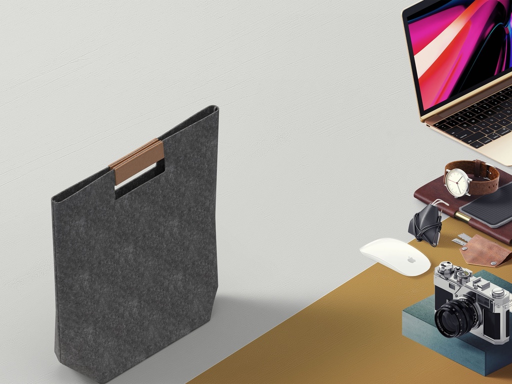 حقيبة فيلت
 
 FELT Bag_(GY)Gray