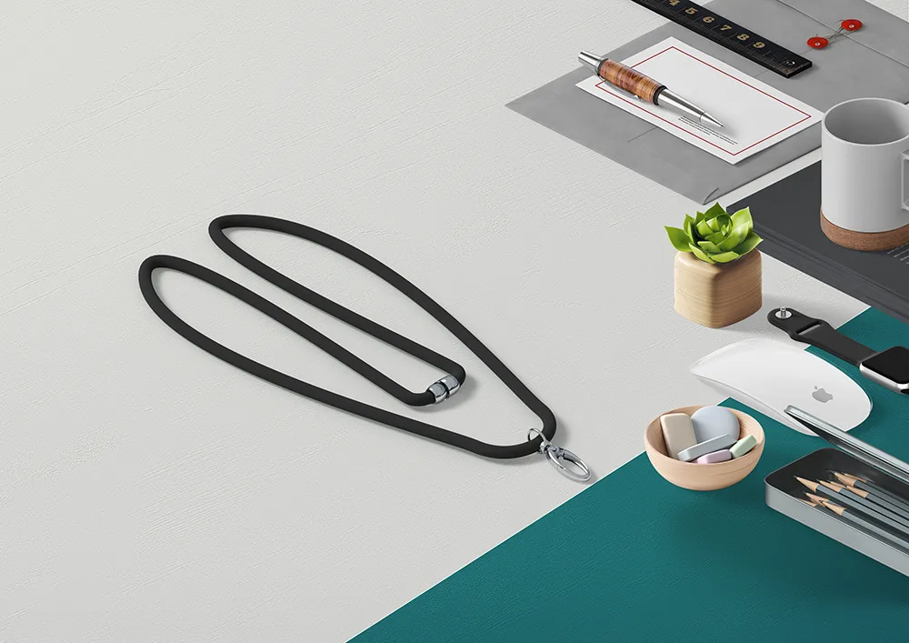 [GEI-106-BK] lanyard _lanyard with metal clip_black