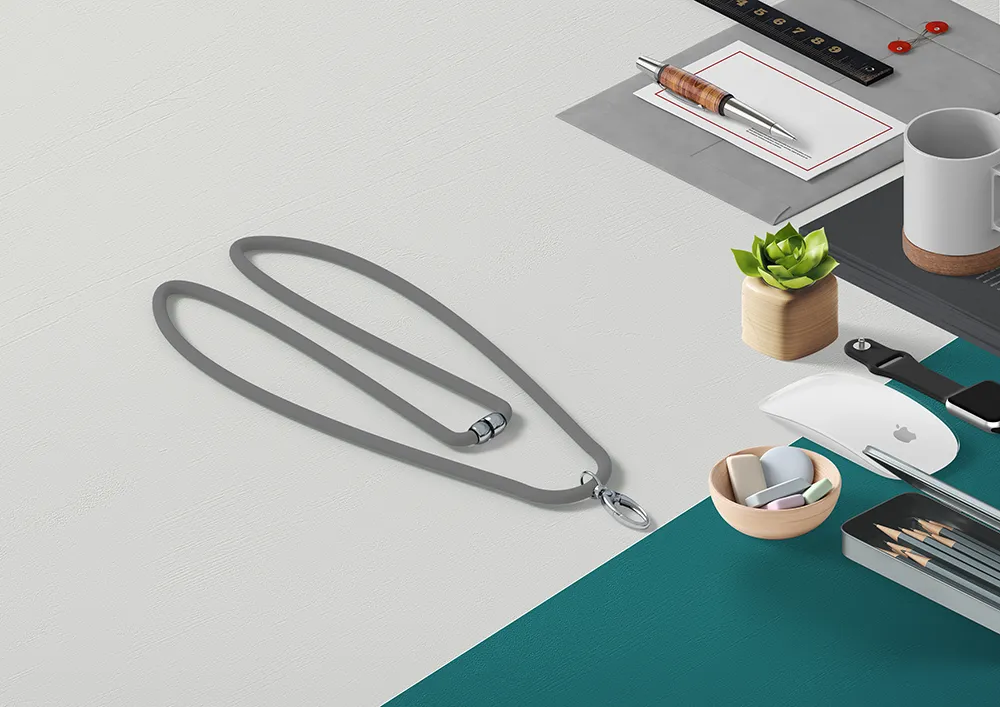 [GEI-106-GY] lanyard _lanyard with metal clip_gray