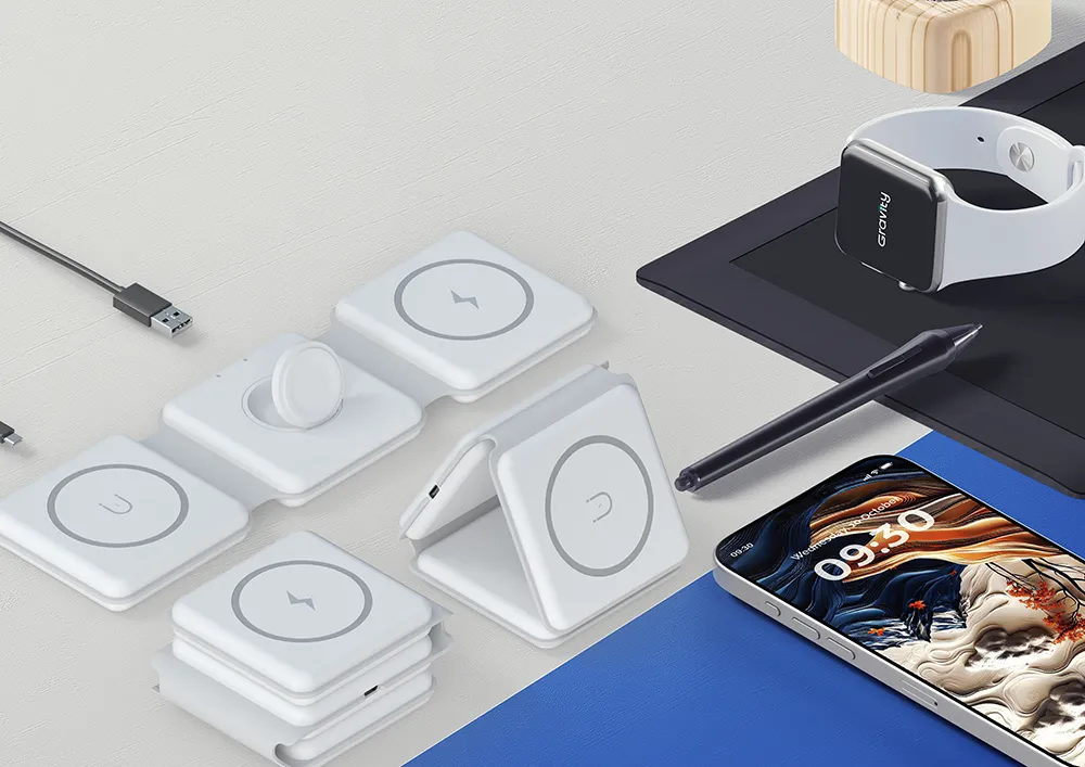 [GWR-102-WT] Foldi Charge WT White