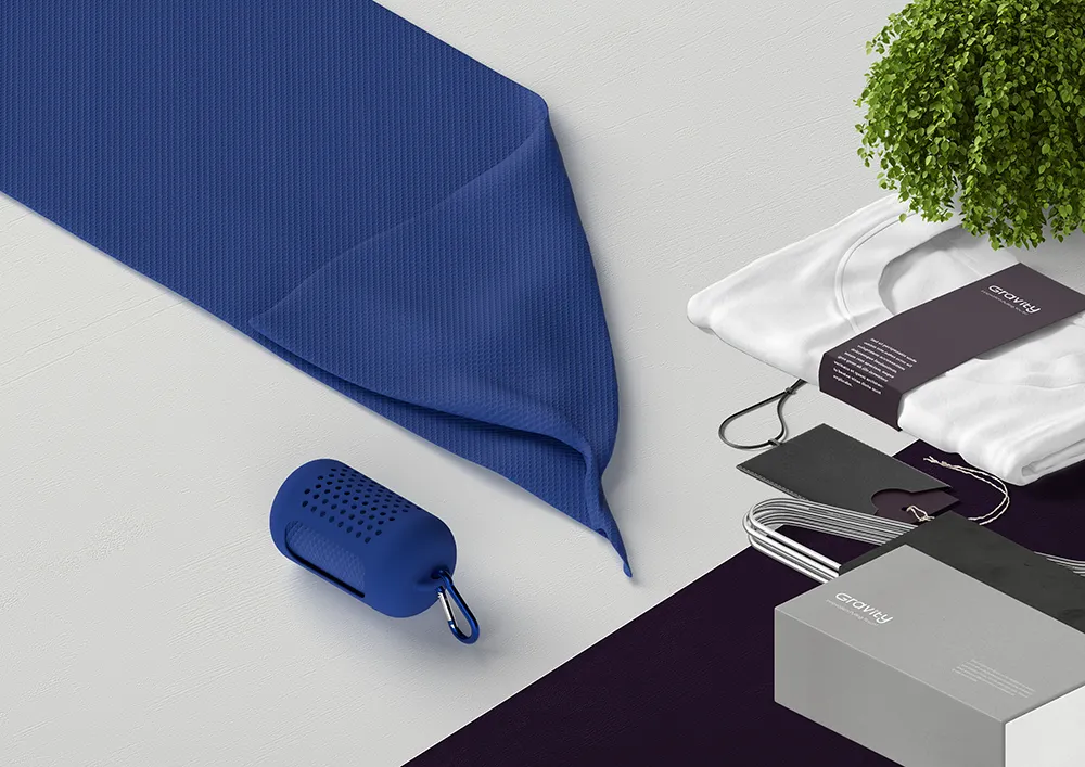 [GGR-K101-BL] Cooling Towel BL Blue