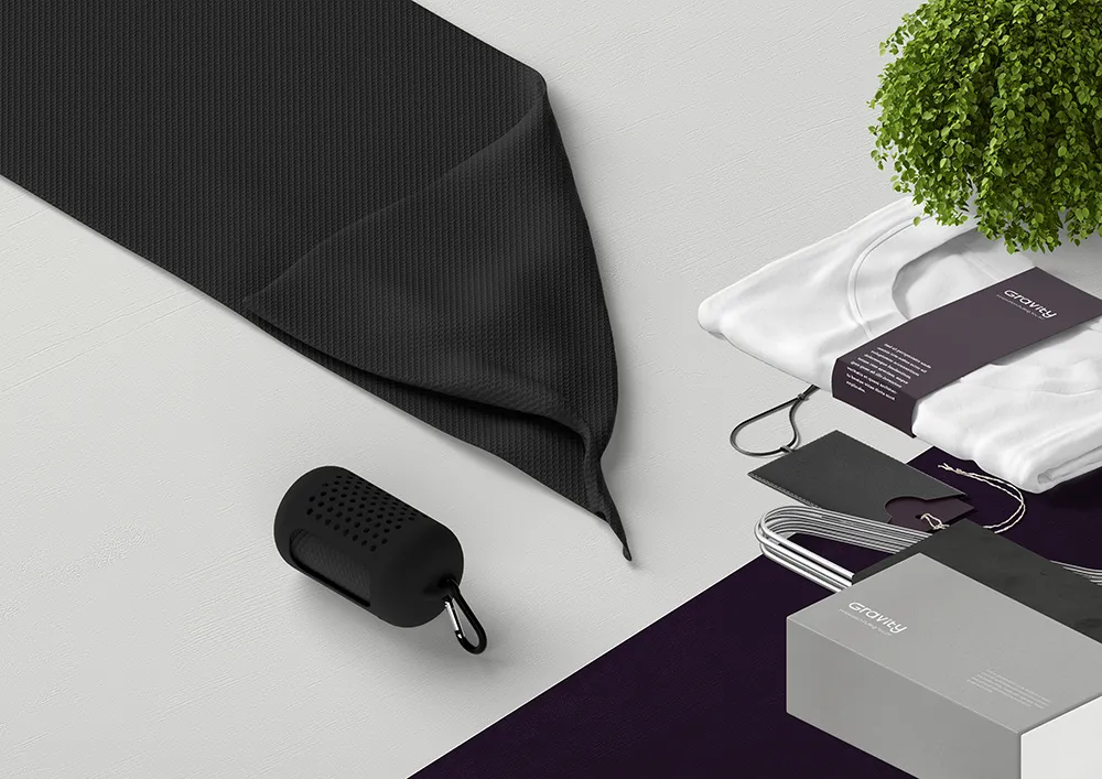 [GGR-K101-BK] Cooling Towel BK Black